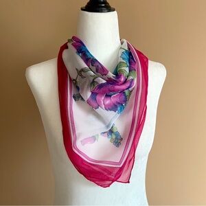 🛍Bundle sale! Vintage bright floral sheer scarf